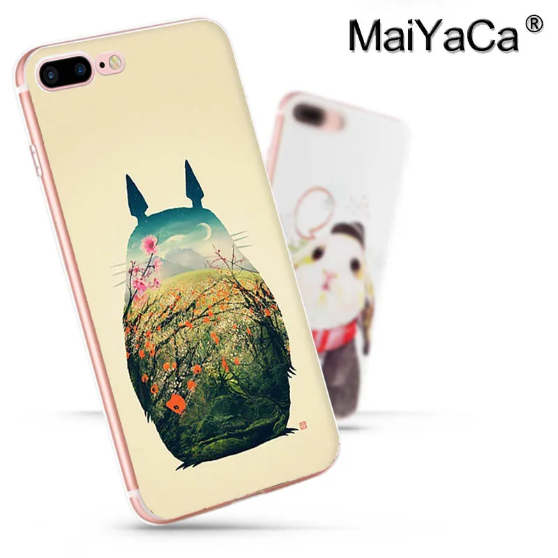 MaiYaCa totoro cartoon cat transparent soft tpu phone case cover for Apple iPhone 8 7 6 6S Plus X 5 5S SE 5C cass | Мобильные