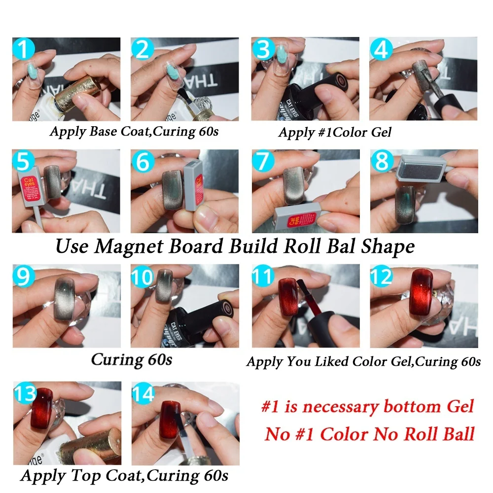 YAYOGE 10ml cat eye Magnetic powder Chameleon uv gel varnish nail polish art magnet fluidity soak off | Красота и здоровье