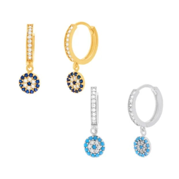 Модные висячие серьги золотого цвета с голубыми бирюзовыми фианитами для женщин