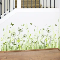 dandelion baseboard sticker waterproof children classrooms removable mural wall stickers home decoration pvc kid decoration gift