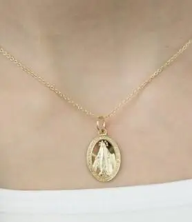 rose gold SHANICE Стерлинговое 925 серебряный модный винтажный длинное ожерелье-чокер Mary для женщин многослойное ожерелье с воротником и кулонами - Окраска металла: rose gold