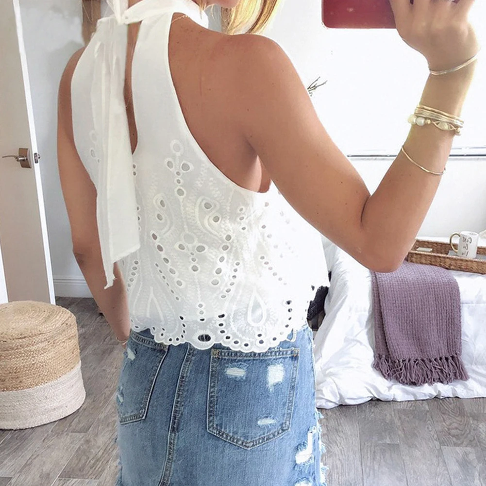 Летние женские футболки с вышивкой и открытыми плечами Топы Harajuku укороченные