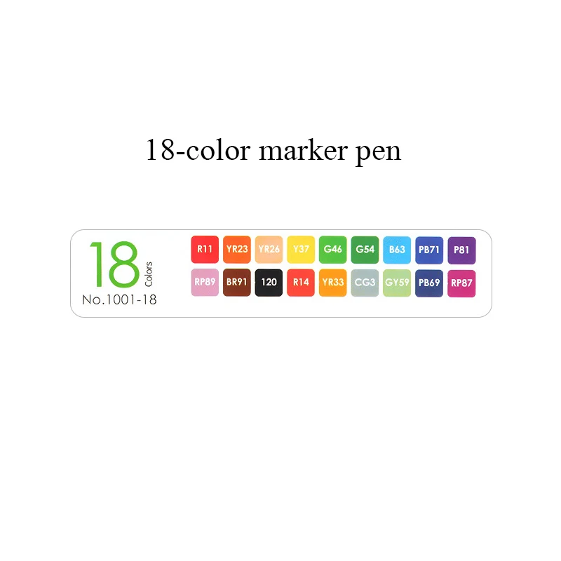 18 colors Weiyu 12/18/24/36/48 Цвета маркер для рисования на спиртовой основе Маркеры Ручка для рисования манга двуглавый художественный эскиз маркер ручки для дизайна - Цвет: 18 colors