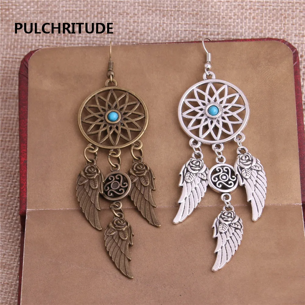 PULCHRITUDE 4 шт./лот металлическая античная серебряная бронза перо очарование Ловец
