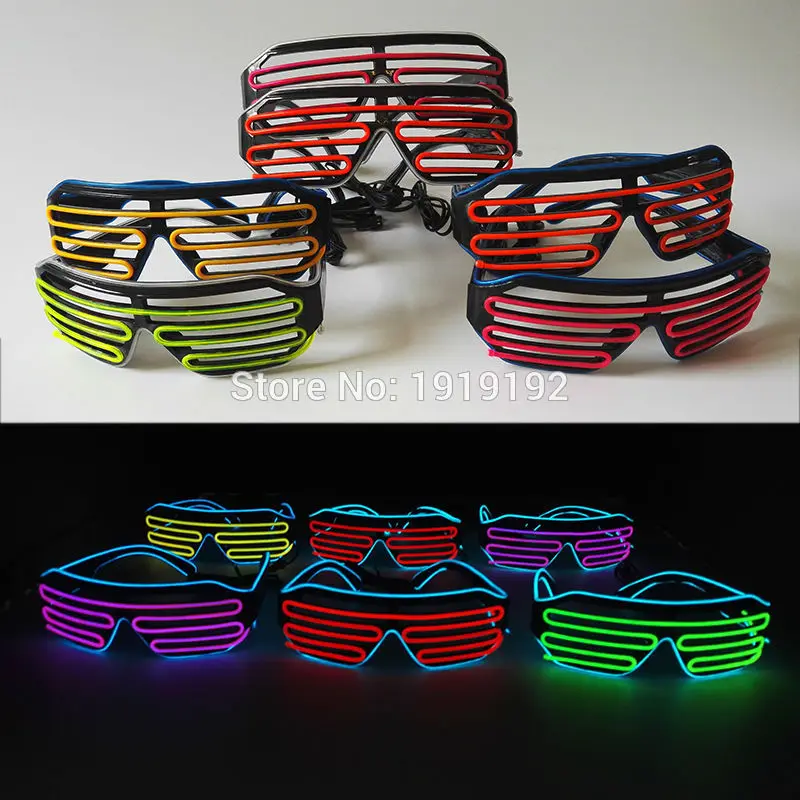 Двойной Цвет светящийся светодиодный EL очки провода солнца Светильник Оттенки