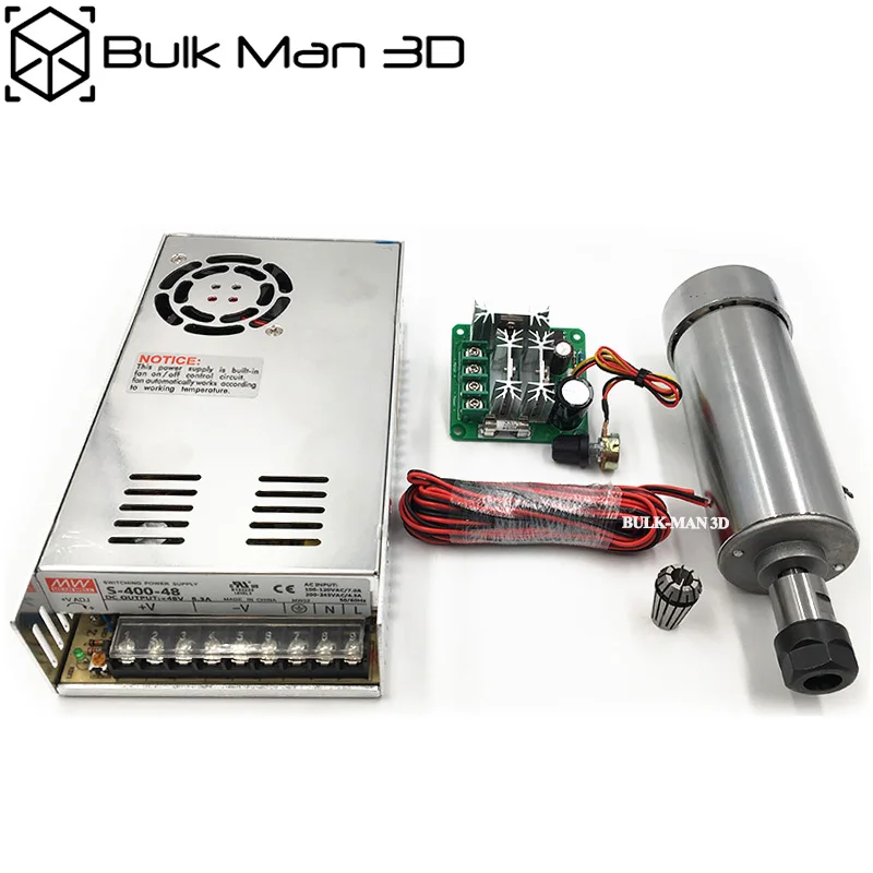 400W CNC 12 V-48 V DC мотор шпинделя с воздушным охлаждением с контроллер скорости ШИМ для WorkBee маршрутизатор OX CNC машина