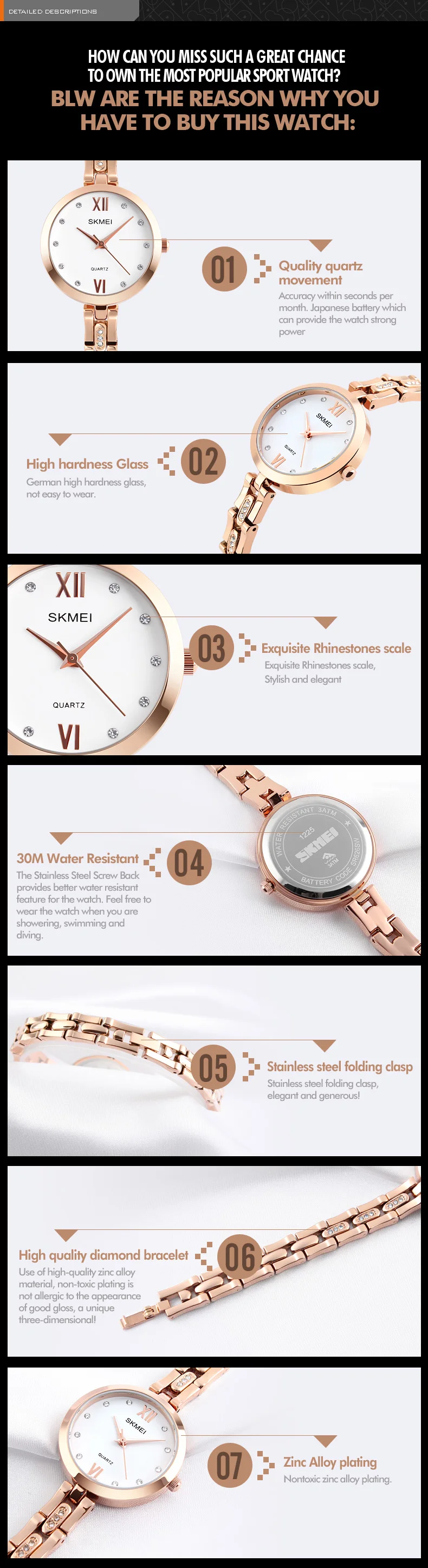 SKMEI модные женские часы Mujer Relojes Роскошные Стразы 30 м водонепроницаемые кварцевые часы платье наручные часы Relogio Feminino