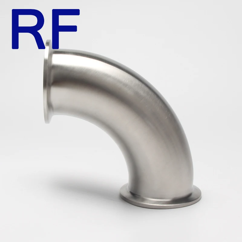 RF 2 &quotSS304 90 градусов локоть изгиб Tri Clamped Ferrule санитарные трубы из нержавеющей