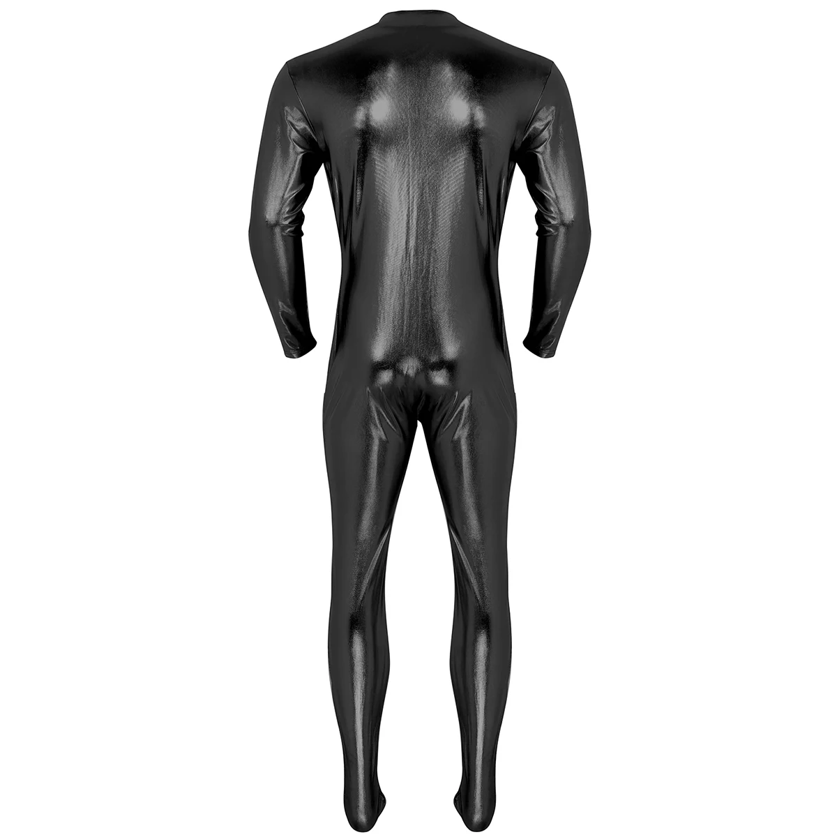 Мужские Unitard Хэллоуин полное тело зентай Золото Блестящий металлический спандекс подножки обтягивающие плотные комбинезоны Гей Мужской косплей костюмы
