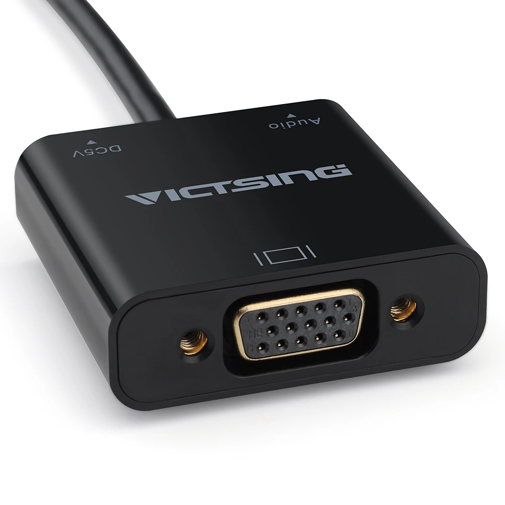 Позолоченный Переходник USB 3 5 1080P HDMI Male to VGA famale с микро-usb и аудиоинтерфейсом мм для