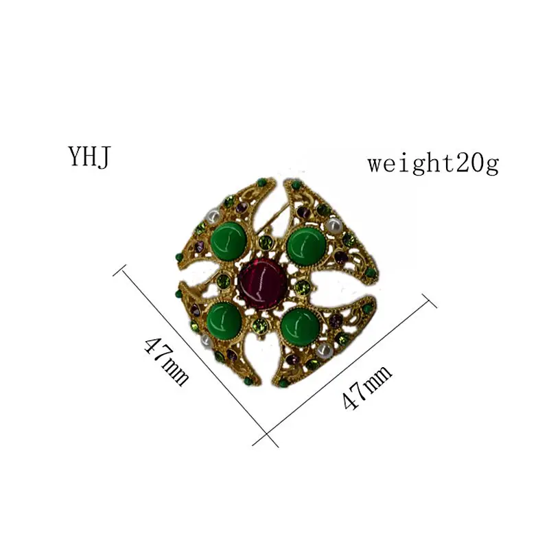 Модные аксессуары из сплава YHJ винтажная Женская Брошь полимера с полым