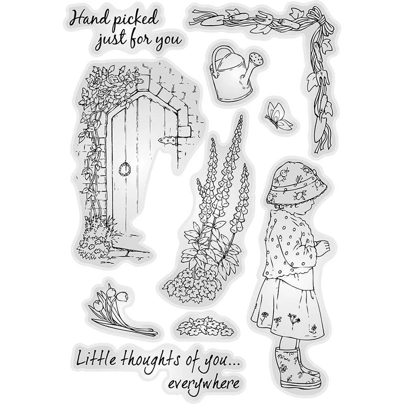 

Render Secret Garden Transparent Clear Silicone Stamp/Seal for DIY Scrapbooking/Photo Album Decorative Card Making Clear Stamp