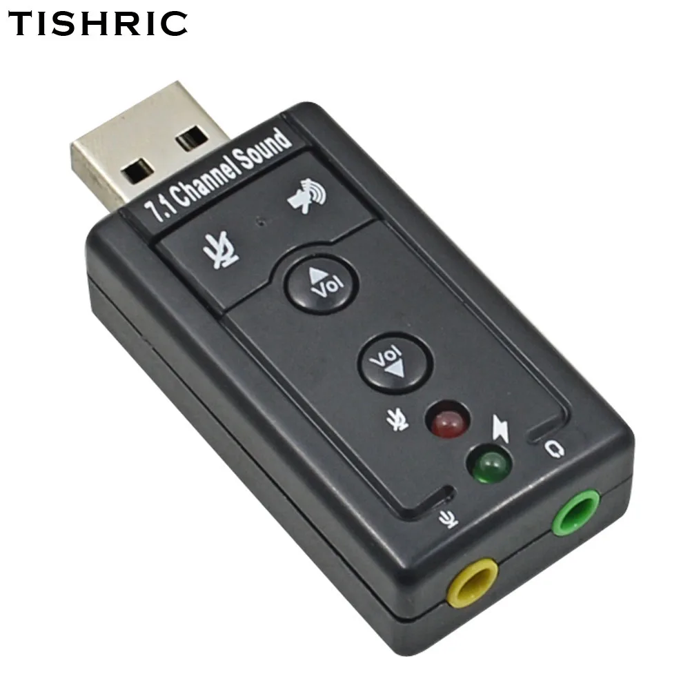Внешняя звуковая карта с USB на 3D Аудио 7 1 каналов профессиональный микрофон
