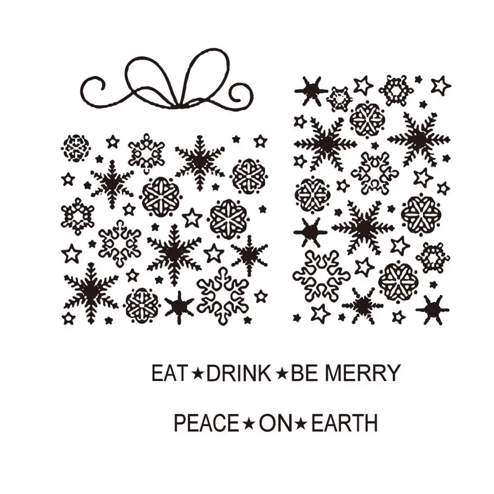 Рождественская блестящая Прозрачная силиконовая печать/печать для