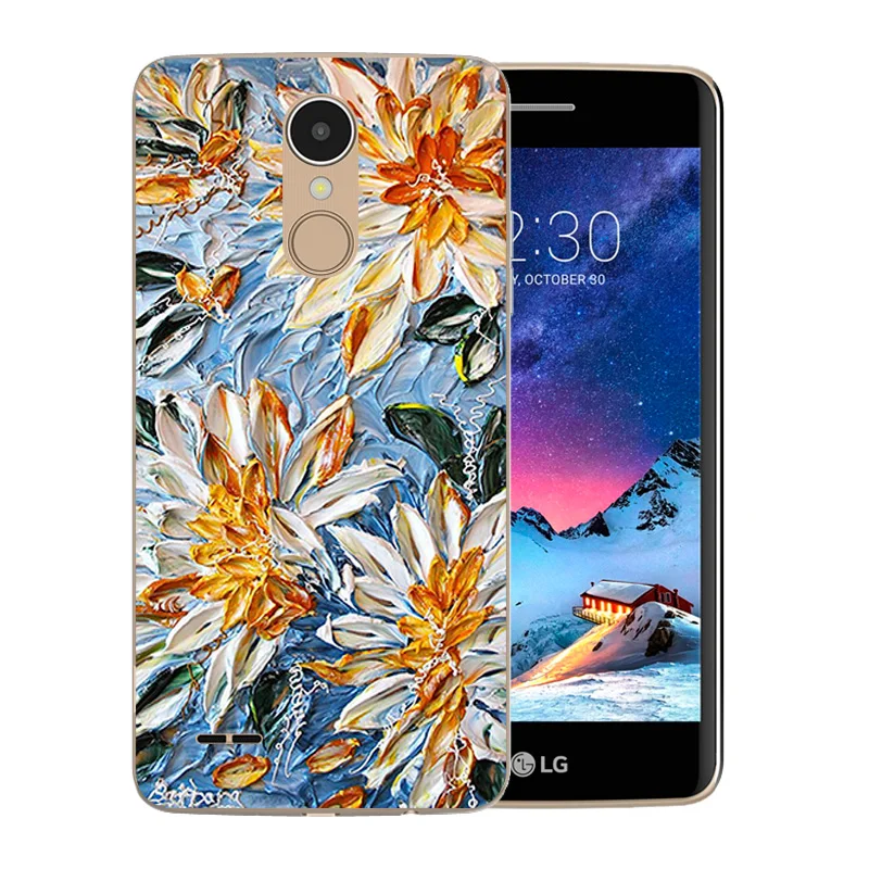 Van Gogh Pattern Case For LG K8 2017 soft Silicone TPU Rubber Back Cover Phone |