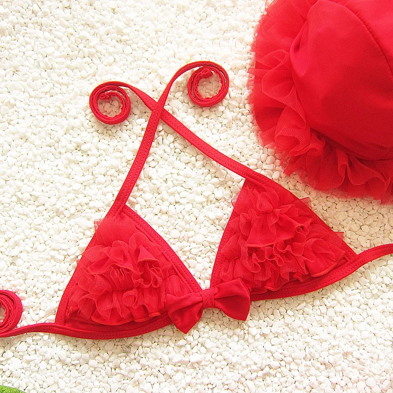 Купальный костюм для девочек из 3 предметов купальный маленьких детский танкини