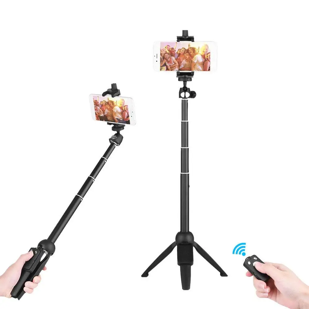 

YT-9928 Tripod Selfie Stick Portable Bluetooth Handheld Lightweight Pole Destk Top 3-in-1 with Remote Shutter Holder for Phone