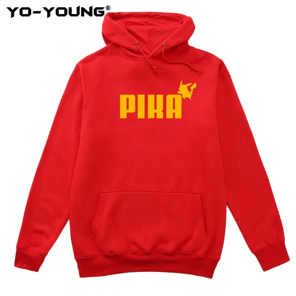 Йо-молодой женский свитер с капюшоном Пикачу Забавный фирменный логотип Покемон