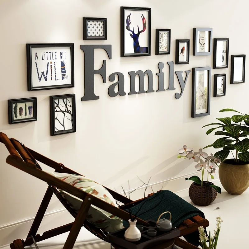 Современная простая фоторамка из твердой древесины Оригинальная Фоторамка для