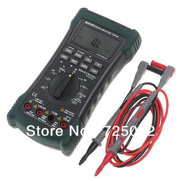 MASTECH MS5208 многофункциональный изоляции True RMS мультиметр Измеритель сопротивления