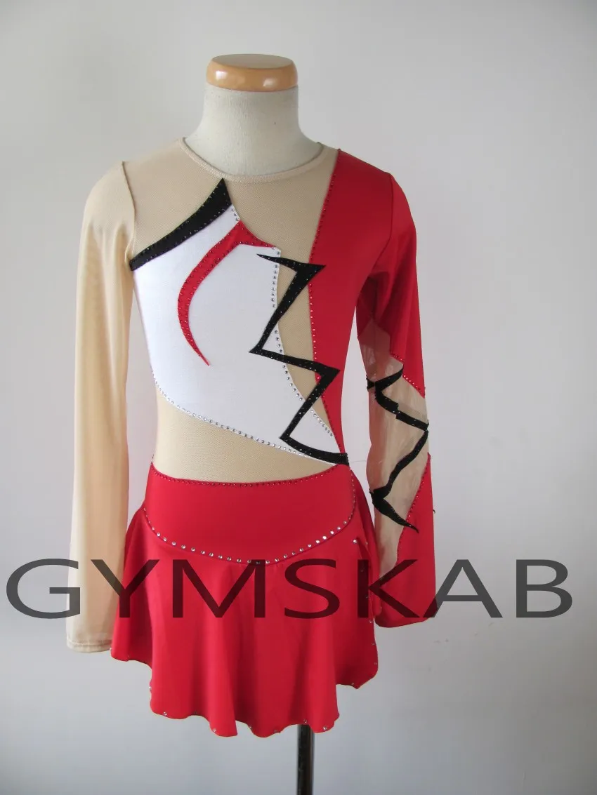 Новинка 2018 стильное платье для фигурного катания женское на коньках с длинными