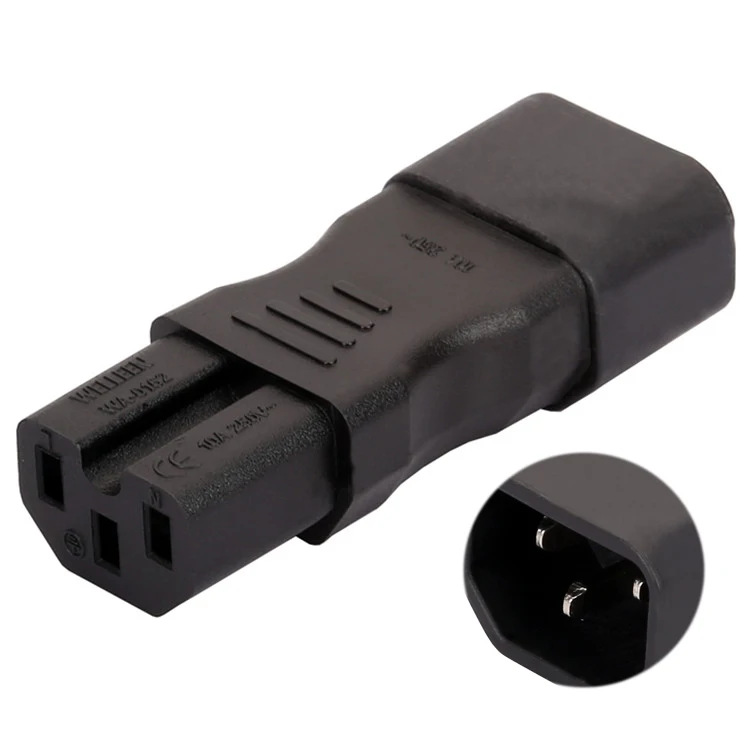 IEC320 C14 на C15 розетка источника питания переменного тока штепсельная адаптер