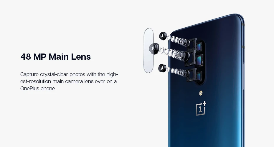 Смартфон OnePlus 7 Pro Snapdragon 855, четыре ядра, 48MP, тройная задняя камера 6,67 дюйма, 2K+ жидкий AMOLED экран, разблокировка UFS3.0