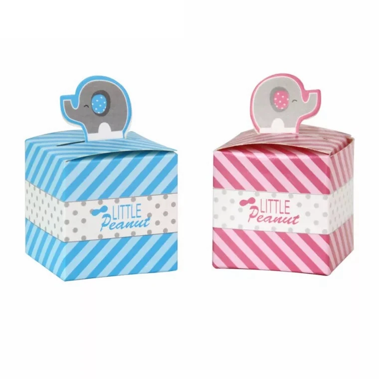 10 шт./лот сине розовый слон коробка конфет девочка Baby Shower подарок шоколадные