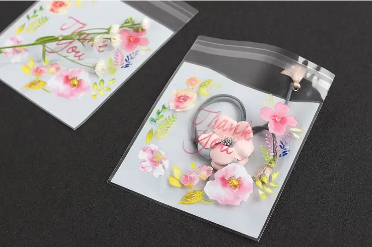 10x10cm Mini plastic cookie packaging bag opp self adhesive bags Transparent gift Self sealing candy Flower pouch 100pcs | Дом и сад