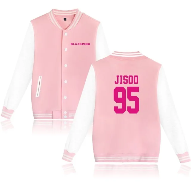 Pink 95 JISOO WEJNXIN Kpop Blackpink альбом бейсбольная куртка для женщин/мужчин вентиляторы Толстовка Поддержка имя члена печати толстовки Moletom женский - Цвет: Pink 95 JISOO
