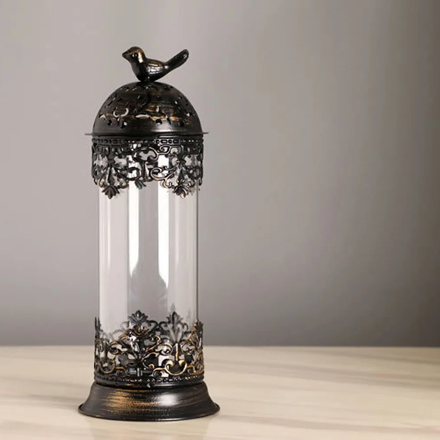 Декоративные подсвечники фонари металлическая полая свеча держатель большой