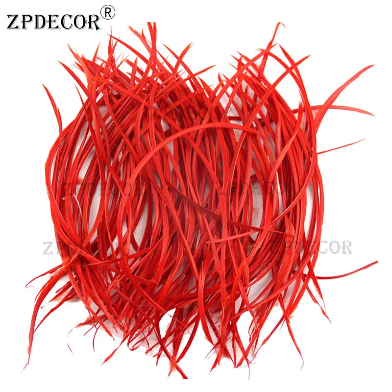 Wholesale Top Quality Goose Biots Feathers for crafts plumes 4-8inch/10-20cm DIY Jewelry Plume Feather Wedding Home decoration - Цвет: Красный