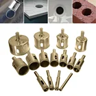 Сверла по металлу, керамике, стеклу, фарфору, 6-50 мм, 15 шт.