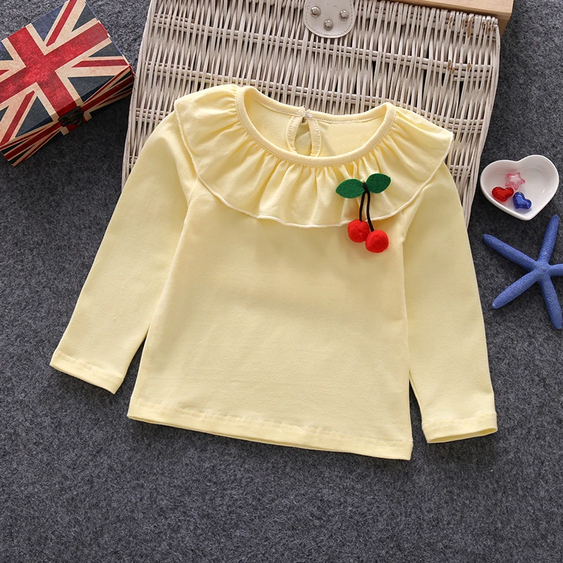 Осенне зимняя одежда милые топы с длинными рукавами для девочек 9 месяцев 8 лет