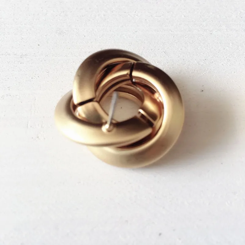 Dongmu jewellery 2017 новая мода немой Металл преувеличены серьги круглый панк дамы тонкой