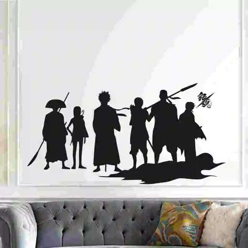 GINTAMA Gintoki Наклейка на стену аниме мультфильм автомобиль Виниловые наклейки Декор