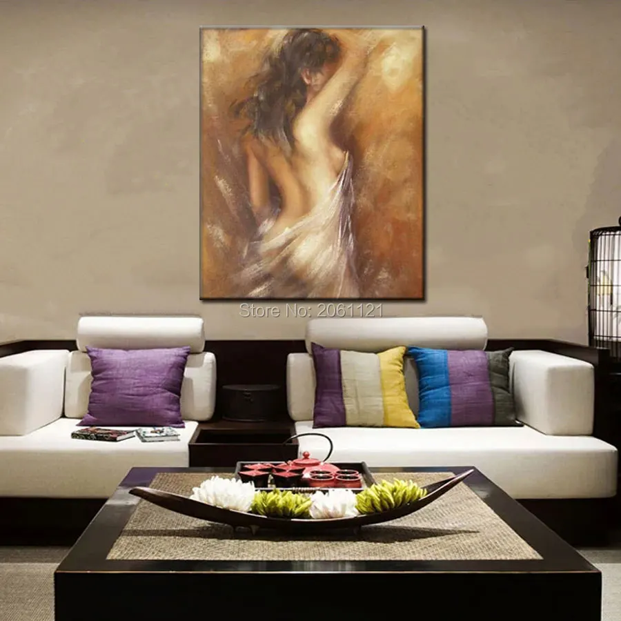 Ручная роспись abstarct Обнаженная женщина холст картины маслом голые девушки