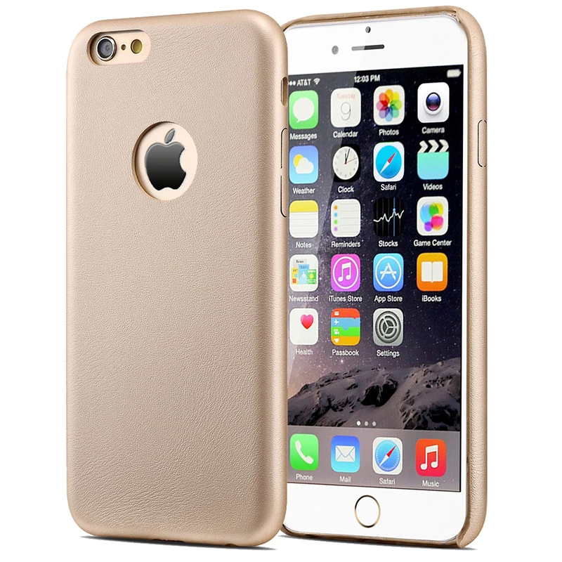 Ultra Slim Leather Case for Apple iPhone 6 S 4.7 4 7 дюймовый ТПУ с Логотипом Отверстие Телефон Мягкая