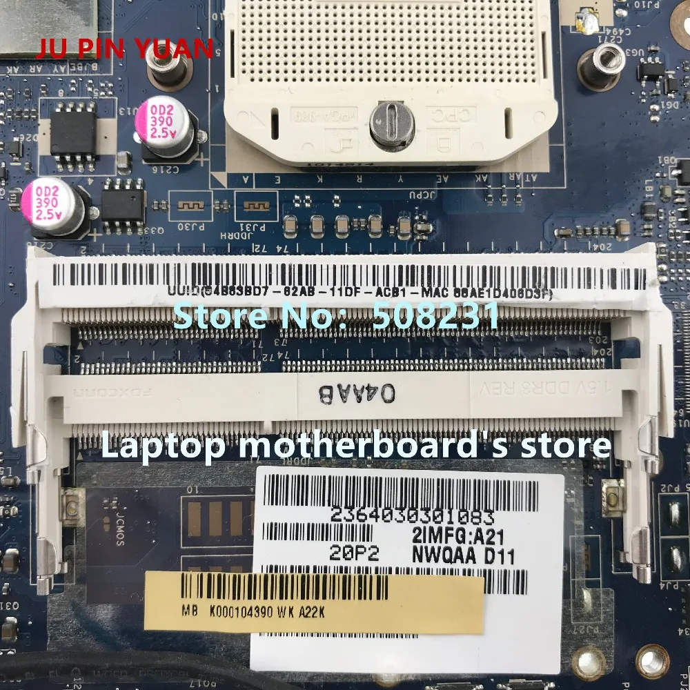 Ju pin yuan для Toshiba Satellite A660 A665 ноутбук серии Материнская плата для ноутбука K000104390 LA-6062P полностью протестирована