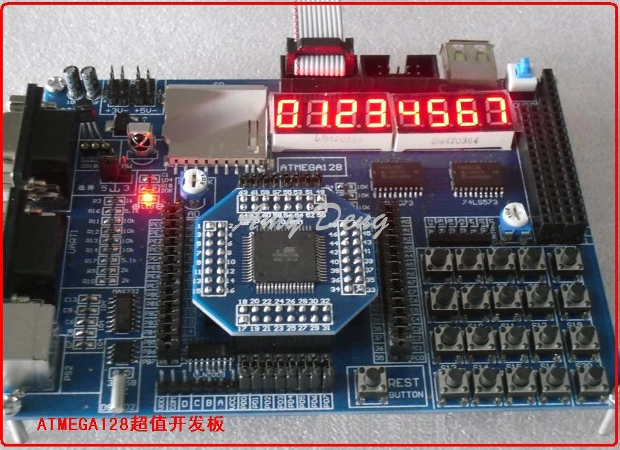 ATMEGA128 макетная плата тестовая плата поддерживает sd-карту TFT цветной ЖК-дисплей шаговый двигатель инфракрасный специальные предложения