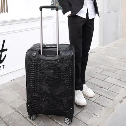 16/20/22/24 inch PU Rolling Luggage Spinner Travel Trolley Bag Brand Suitcase | Багаж и сумки