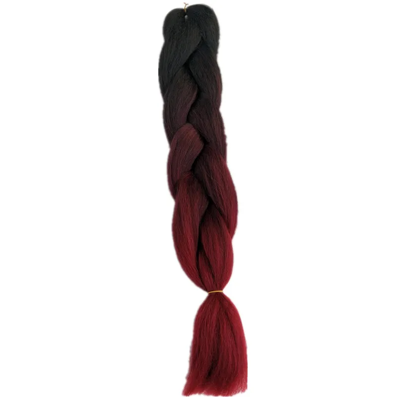 # Серый Pervado волосы, 1 шт., 24 дюйма, 100 г/шт., Омбре, огромные косички, вязанные крючком волосы, синтетические косички, наращивание волос, яки, оптом, красный, зеленый цвет, раста - Цвет: # Серый