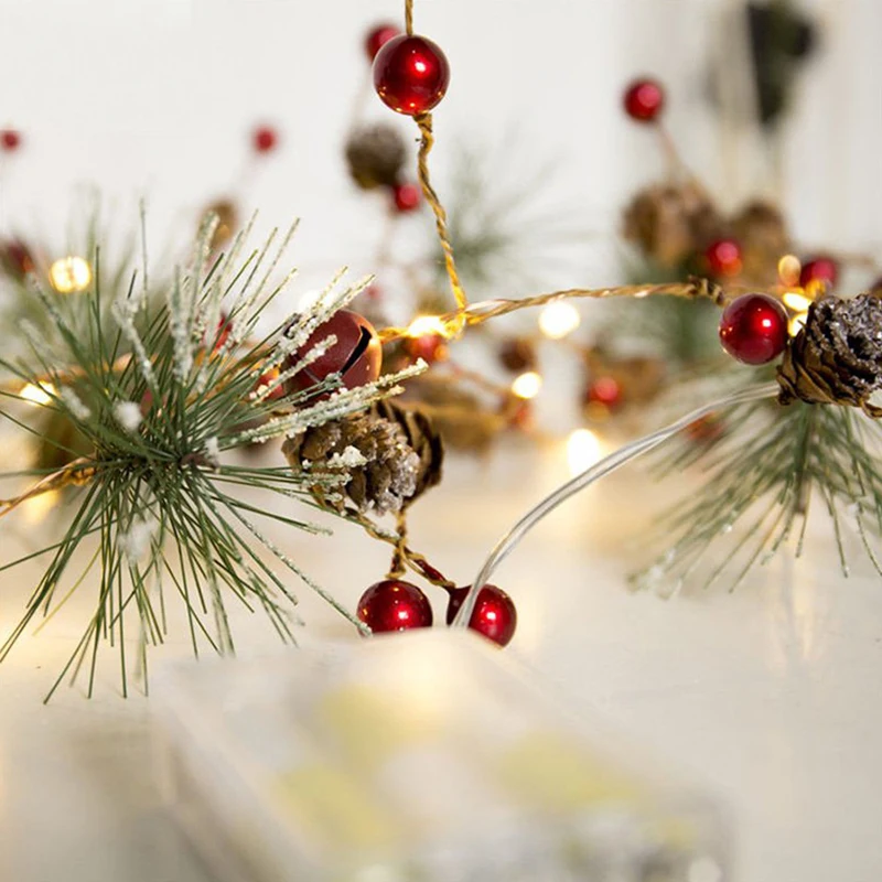 

mycyk new 2m 20leds Fairy LED Ball String Light For Christmas Tree Wedding Party Holiday Tree and Home Decor AABattery Operated