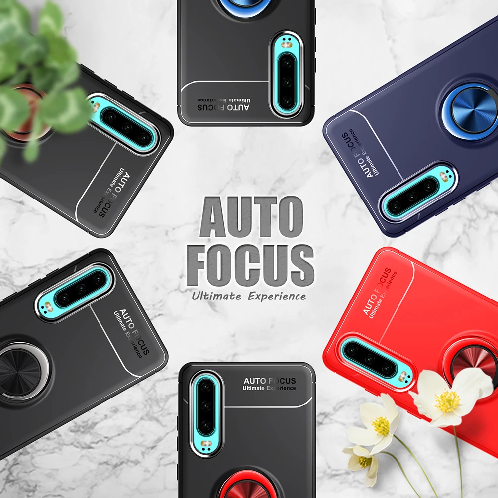 Чехол для Huawei P30 Pro автомобильный держатель подставка магнитный кронштейн кольцо