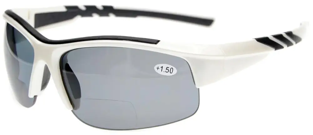 TH6226PGSG Eyekepper TR90 небьющиеся спортивные поликарбонатные поляризованные бифокальные Солнцезащитные очки без оправы+ 1,50/+ 2,0/+ 2,5 - Цвет оправы: White Frame