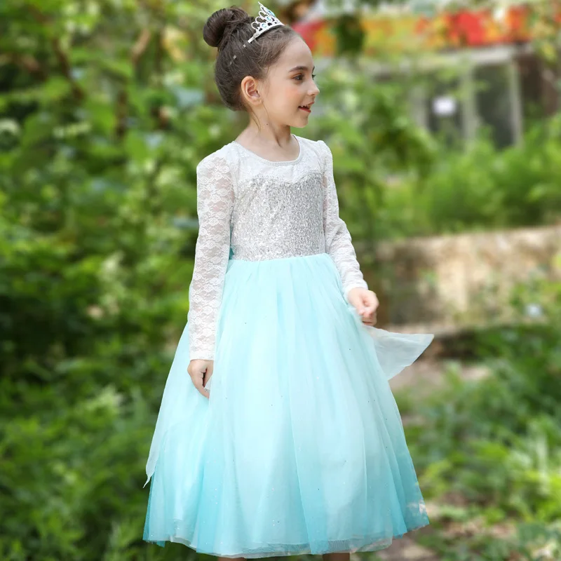Новинка 509 модная детская одежда Золушка осеннее платье принцессы для девочки