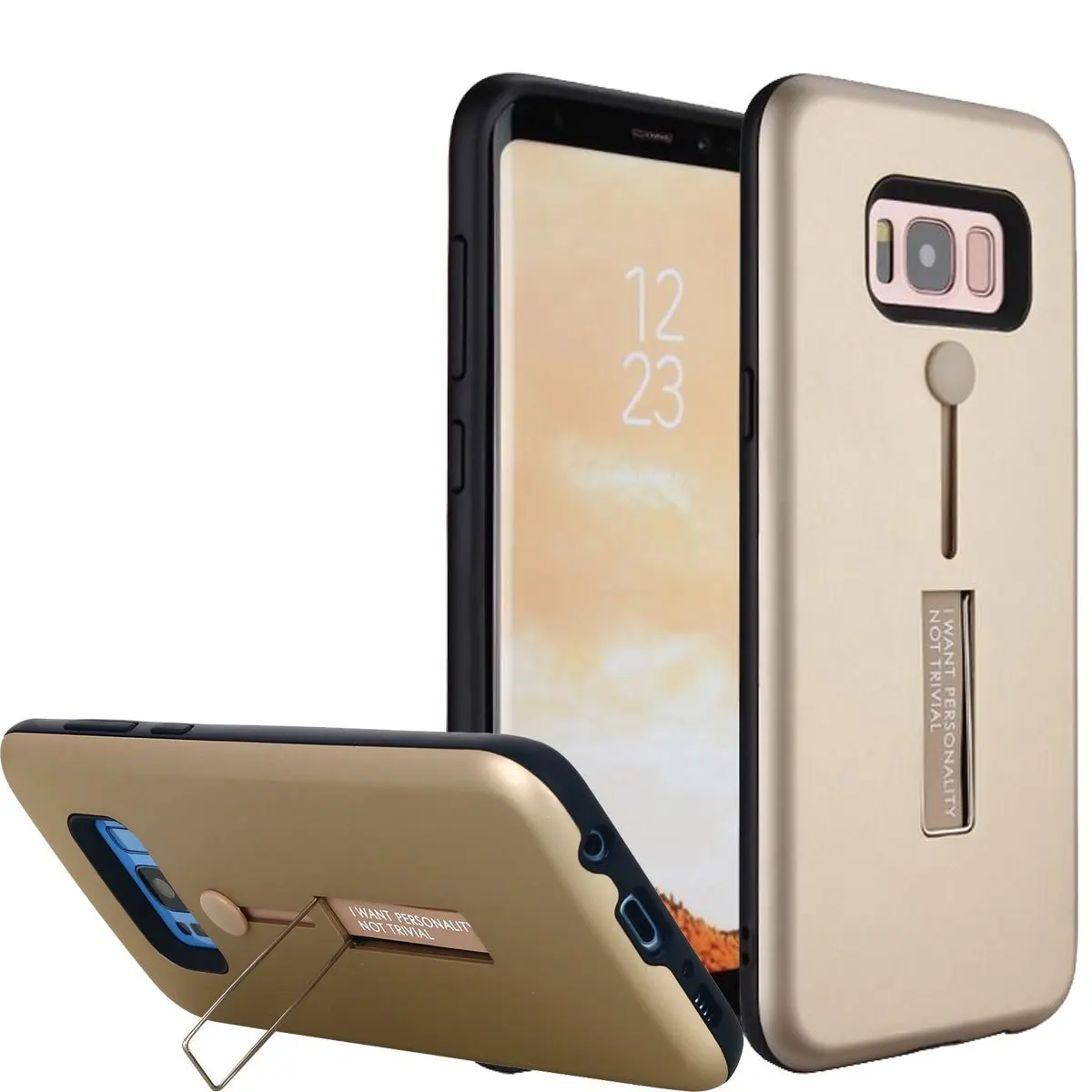 Гибридный чехол для samsung Galaxy S7 Edge S8 Plus IPhone X 8 7 6 6s 5 5S SE с невидимой подставкой тонкое