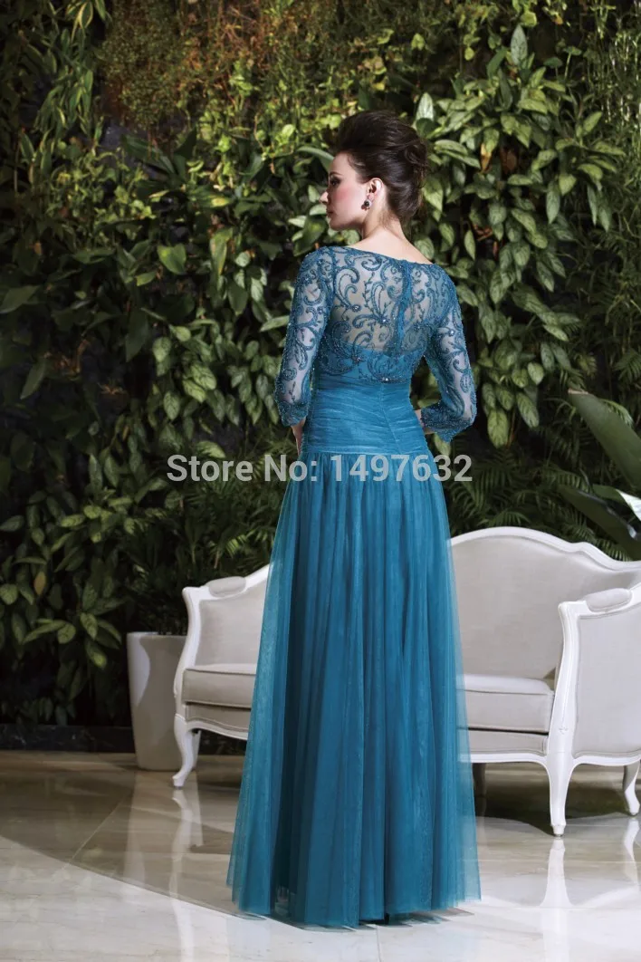 Великолепная мать невесты платья Большой размер зеленый половина рукава