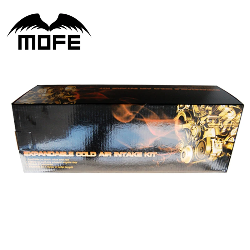 Новый синий Универсальный 76 мм забора воздуха индукционные комплект Гибкая