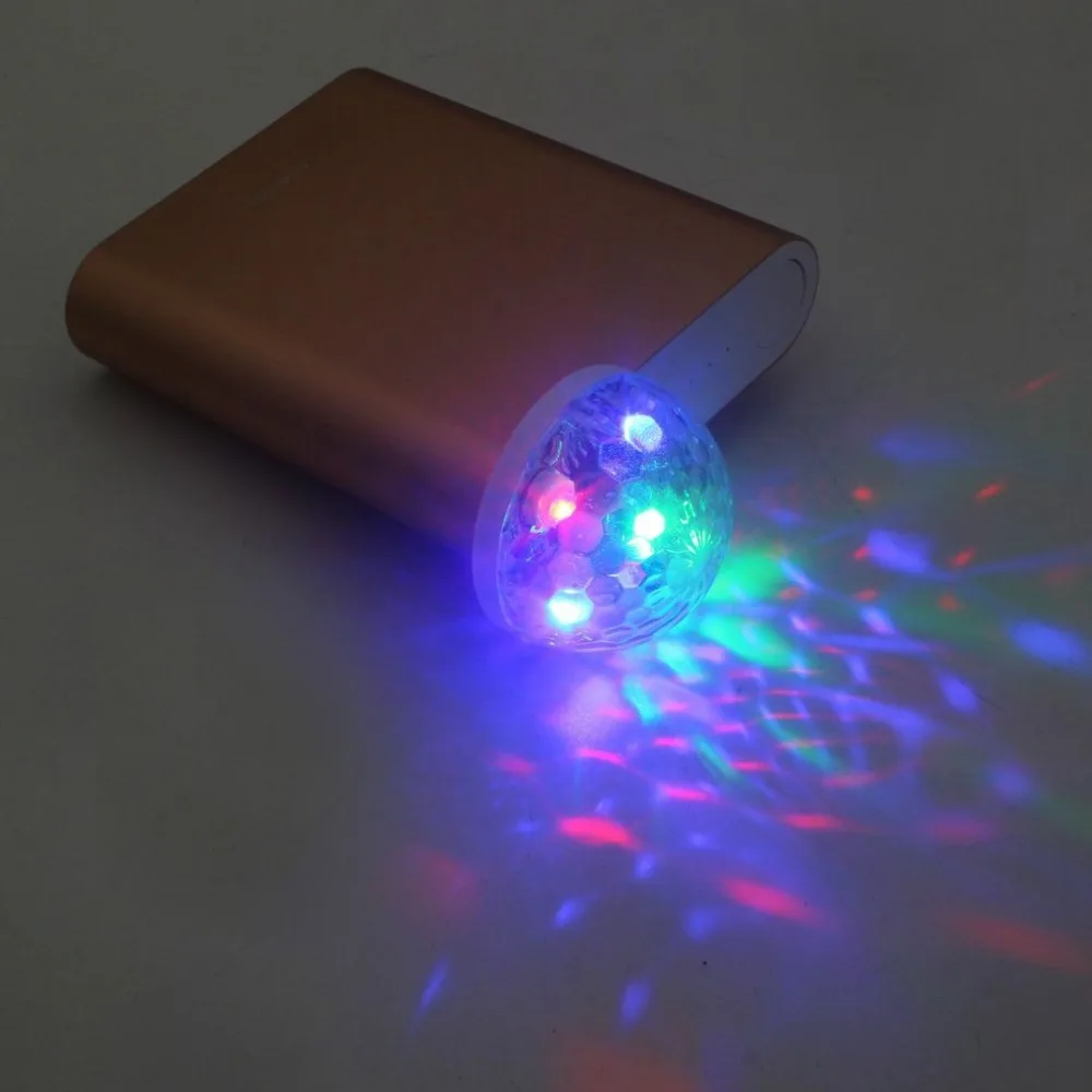 7 Цветов Мини USB Световые Эффекты Сцены Ди-джейской Дискотеки Шар-проектор RGB Освещение Лампа Музыка Рождество KTV Par